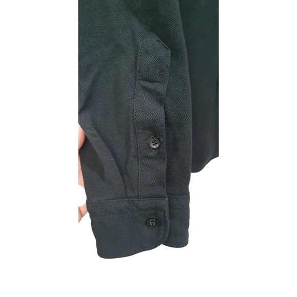 ZARA Men's Size XL Black Active Fabric Slim Fit Long Sleeve Button Down Shirt - Picture 7 of 15